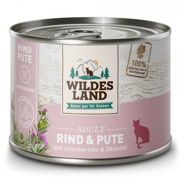 Wildes Land Cat  Rind und Pute 200g